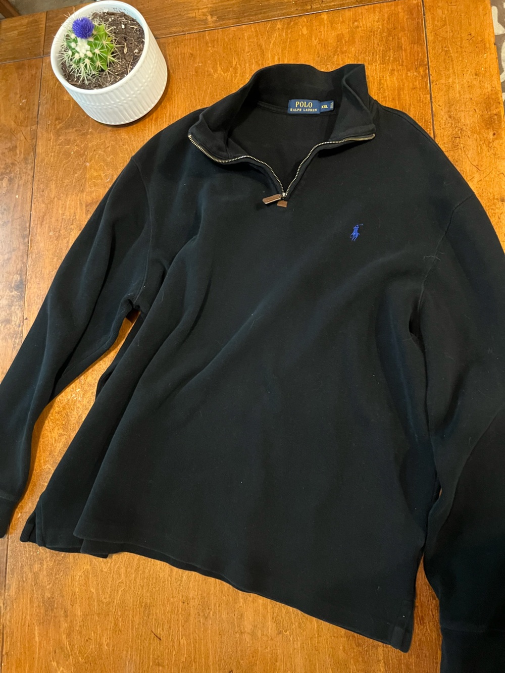 Polo Ralph Lauren Quarter Zip Pullover Sweater Black XXL